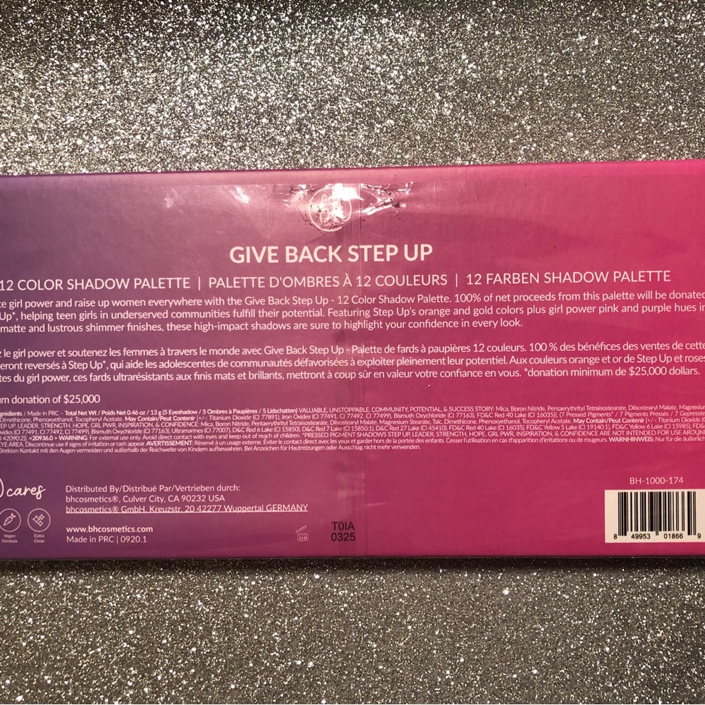 Brand New! Sealed! BH Cosmetics Give Back Step Up 12 Color Eyeshadow Palette π¨ - Picture 5 of 6